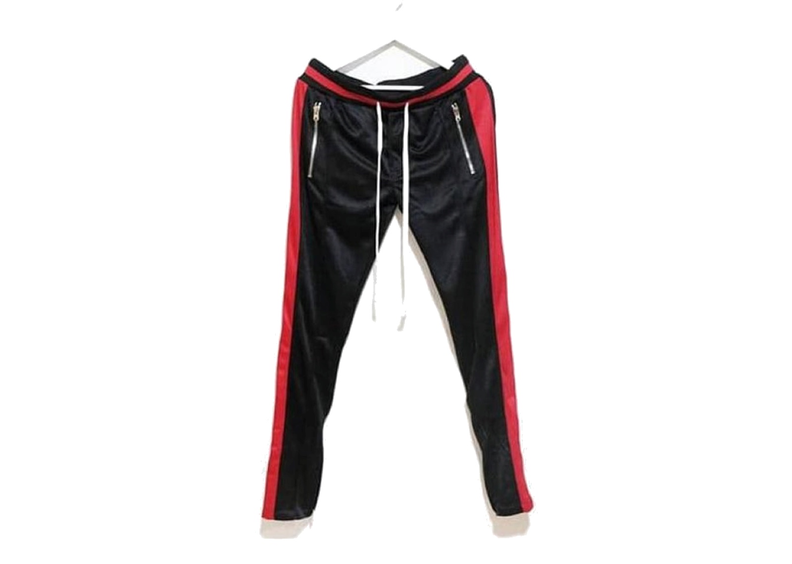 mnml track pants black red